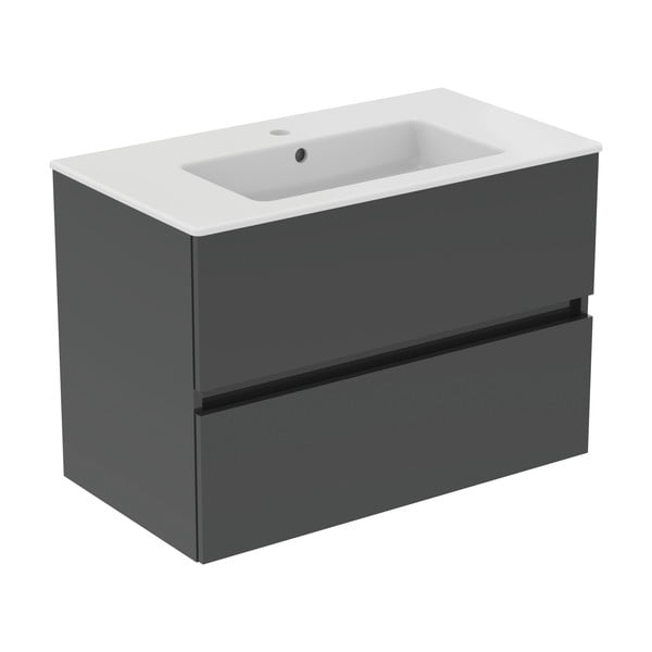 Сив стенен шкаф за мивка 80x55 cm Eurovit+ – Ideal Standard-image-3