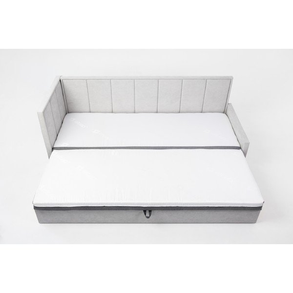 Сив шенилов разтегателен диван с място за съхранение 214 cm Fulgeo – ELTAP-image-2