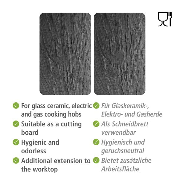 Комплект от 2 стъклени капака за готварска печка XL State, 40 x 52 cm - Wenko-image-4