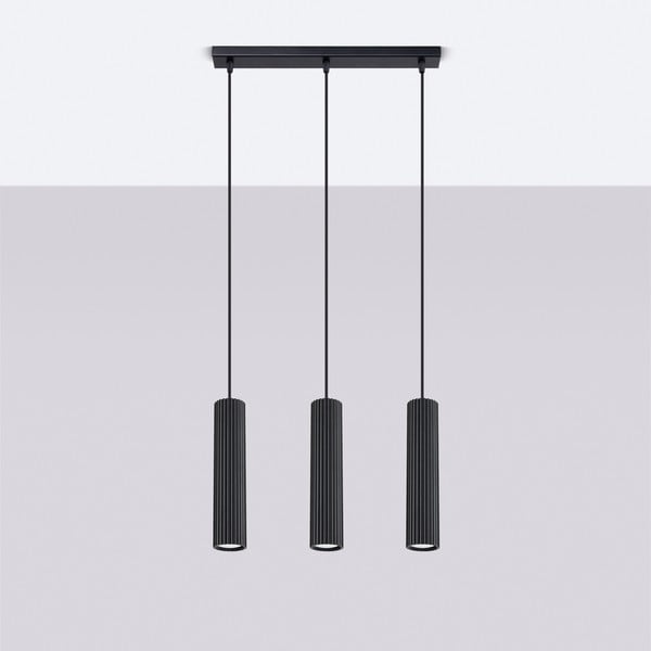 Черно висящо осветително тяло Gleam – Sollux-image-3