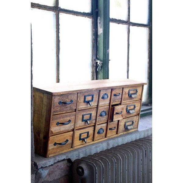 Висящ скрин от масивен бор в светло естествен цвят 67x25x14 cm Klas – Ellos Home-image-3