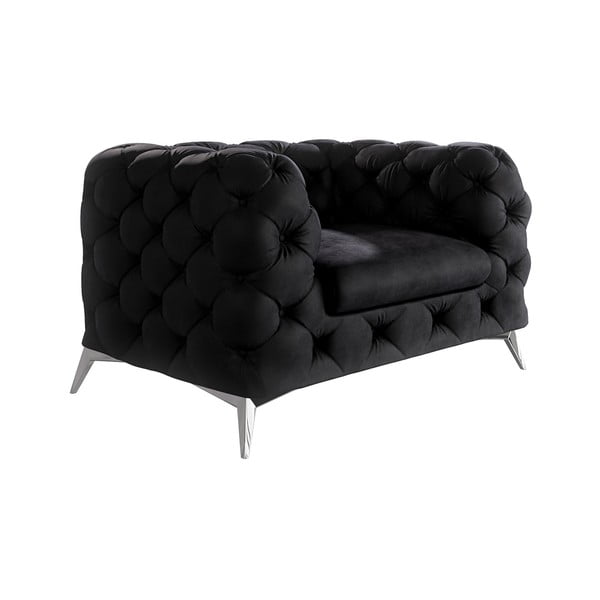 Черно кадифено кресло Chelsea – Ropez