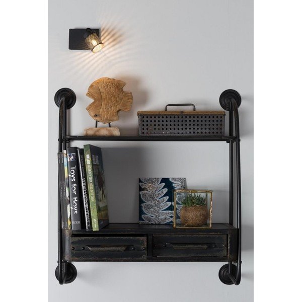 Стенни рафтове с чекмедже Feng - White Label-image-4