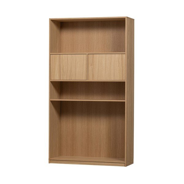 Модулна етажерка за книги с дъбов декор в естествен цвят 110x199 cm Modulair - vtwonen