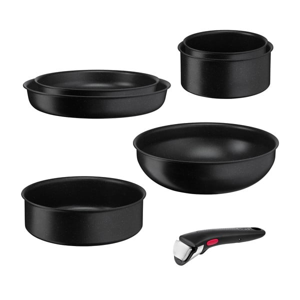 Алуминиев комплект съдове 7 бр. INGENIO Black stone L3998702 – Tefal-image-4