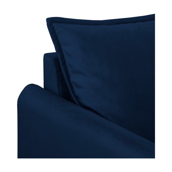 Тъмносиньо кадифено кресло Juli – Ropez-image-4