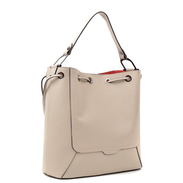 Béžová kožená kabelka Renata Corsi Havna-image-4