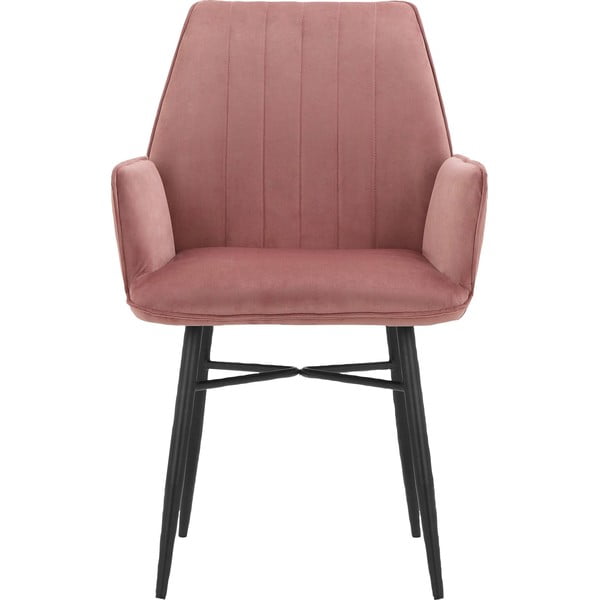Светлорозови тапицирани трапезни столове в комплект 2 бр. Anzo – Støraa-image-2