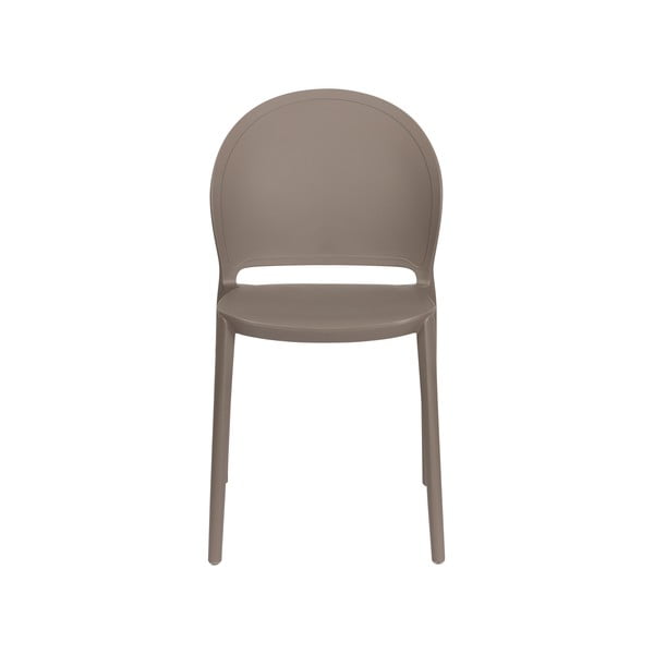 Кафяви пластмасови градински столове в комплект 4 бр. Sjoerd – White Label-image-2