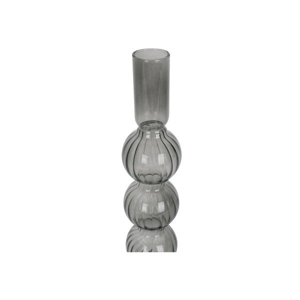 Сив стъклен свещник с мехурчета Swirl - PT LIVING-image-2
