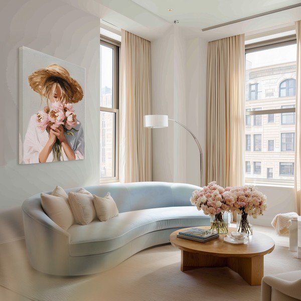 Картина с ръчно изрисувани елементи 70x100 cm Estelle – Styler-image-1