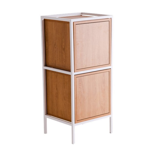 Бял шкаф в дъбов декор 45x102 cm Skap - CustomForm