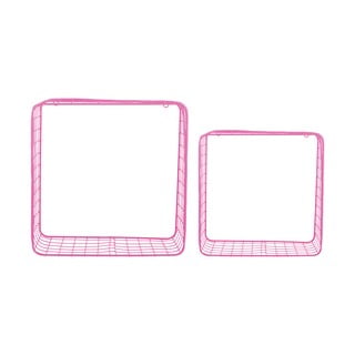 Розови стоманени стенни рафтове в комплект от 2 бр. 35 cm Reja – PT LIVING