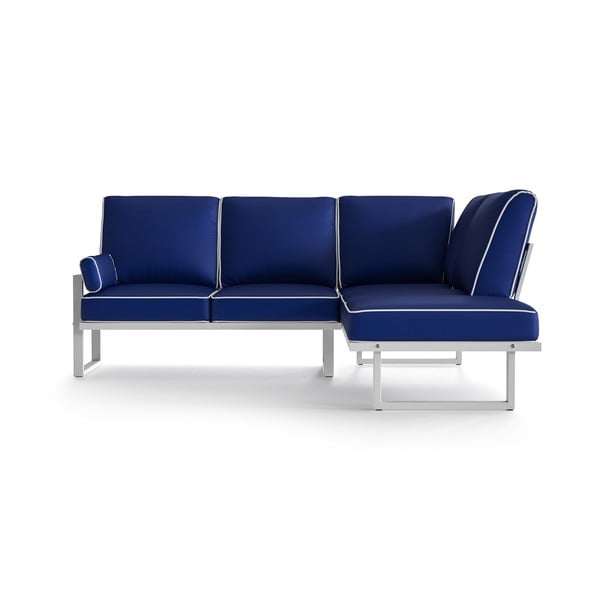 Кралско син ъглов диван с бяла рамка Angie - Marie Claire Home