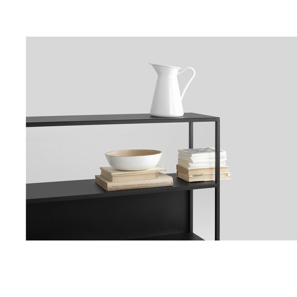 Черна метална етажерка за книги 150x110 cm Hyller - CustomForm-image-2