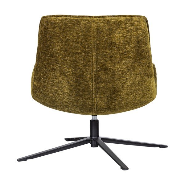 Зелено въртящо се шенилово кресло Maudi – WOOOD-image-4