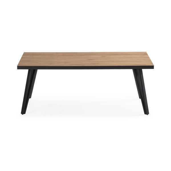 Черна/естествена масичка за кафе с дъбов плот 60x120 cm Sindi - Marckeric-image-2