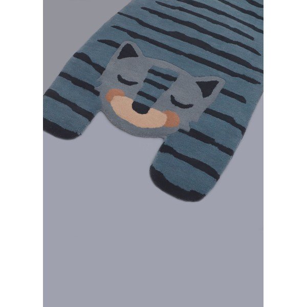 Детски вълнен килим , 65 x 125 cm Blue Tigger - Nattiot-image-1