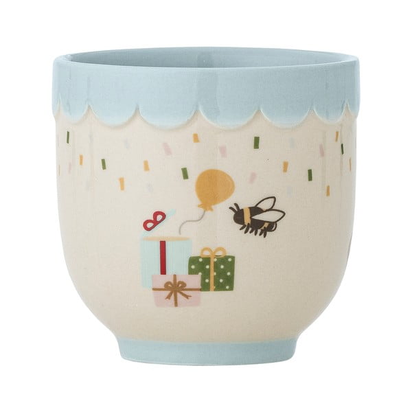 Синя/кремава глинена детска чаша 150 ml Celebrate – Bloomingville Mini-image-2