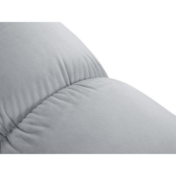 Светлосиня кадифена табуретка Bellis - Micadoni Home-image-1