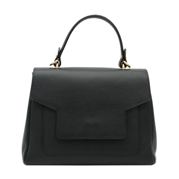 Черна чанта от естествена кожа Calliso - Andrea Cardone