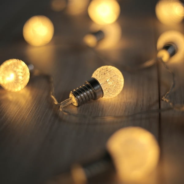 Светодиодна светлинна верига с форма на крушка, 20 светлини, 2,4 м - DecoKing-image-1