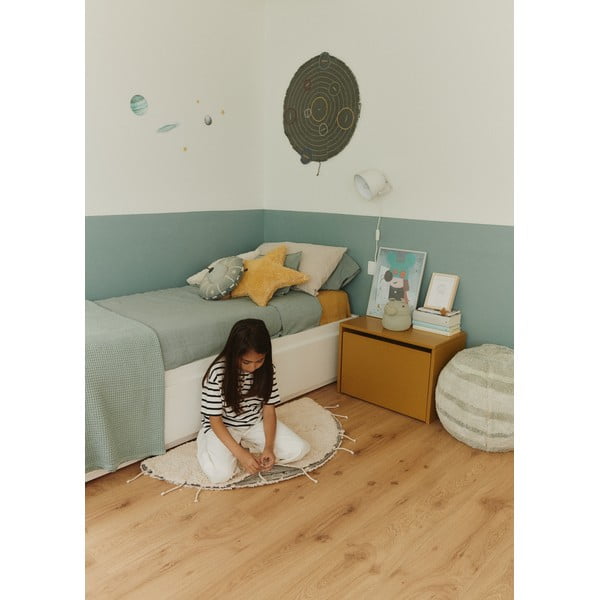 Кремав ръчно изработен памучен кръгъл килим подходящ за пране ø 100 cm Moon Multishape – Lorena Canals-image-4