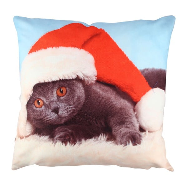 Възглавница Коледна котка, 43 x 43 cm - Gravel