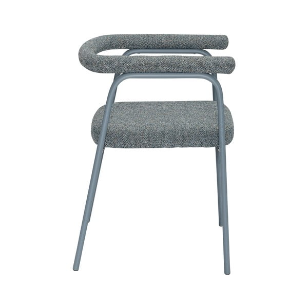 Сиви тапицирани трапезни столове в комплект с подлакътници 2 бр. Ecto – Hübsch-image-2