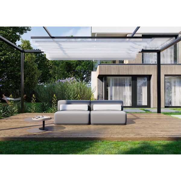 Светлосив градински модулен диван 204 cm Straw - Sit Sit-image-3