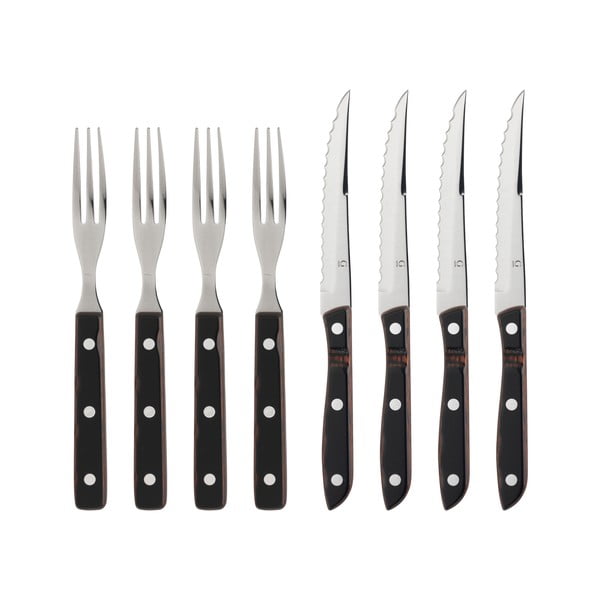Черно-сребристи прибори за хранене от неръждаема стомана 8 бр. Old Farmer Classic – Gense