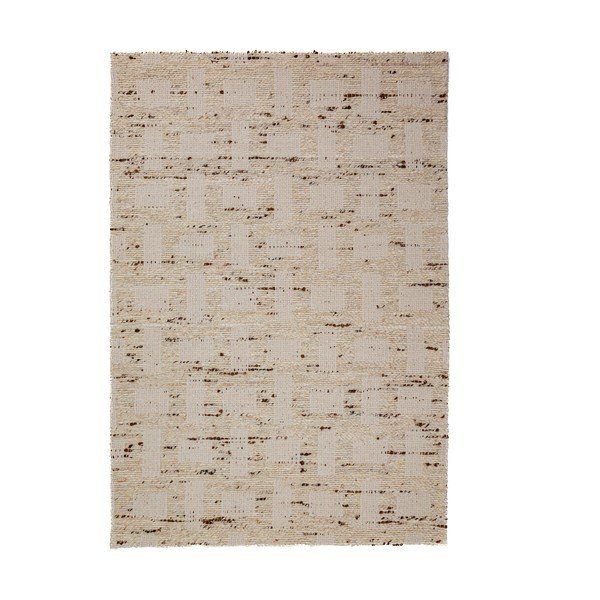 Ръчно изработен килим със смес от вълна в естествен цвят 140x200 cm Rova Blend – Flair Rugs