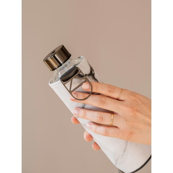 Бяло-черна стъклена бутилка за пътуване 0,75 л Mismatch - Equa-image-3