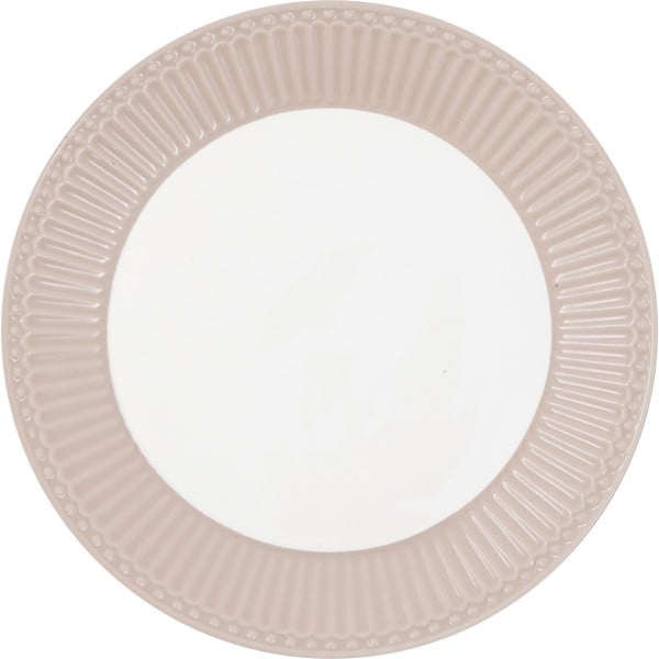 Бяла и розова керамична чиния, ø 23 cm Alice - Green Gate