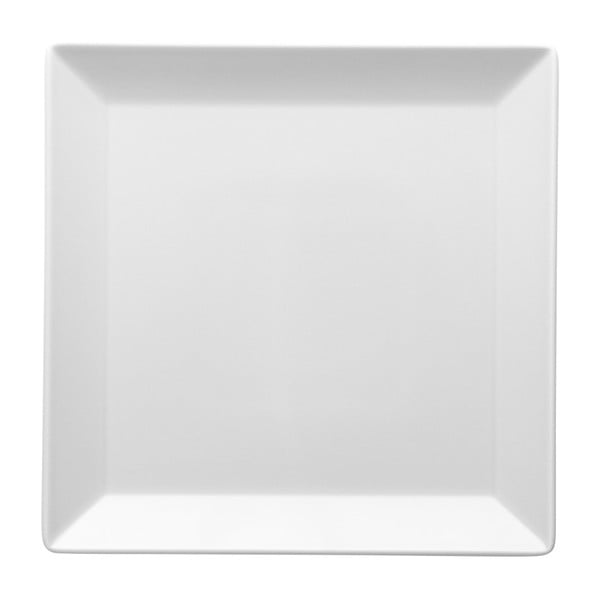 Sada 6 matných bílých talířů Manhattan City Matt, 21 x 21 cm