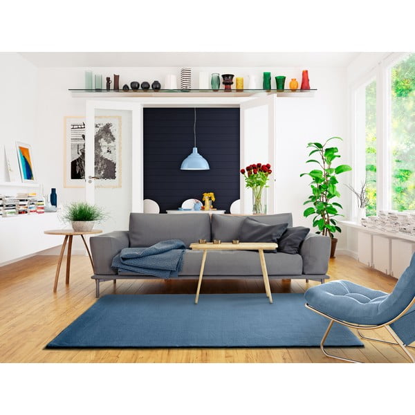 Син килим Berna Liso, 80 x 150 cm - Universal-image-1