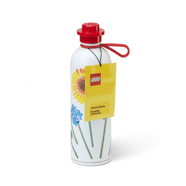 Червен /бял метален детски термос 560 ml Botanicals – LEGO®-image-1