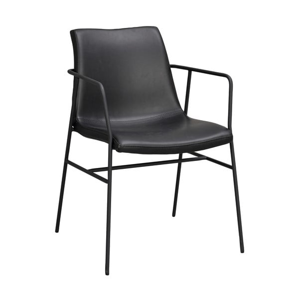 Черен трапезен стол с тапицерия от изкуствена кожа Huntingbay Huntington - Rowico