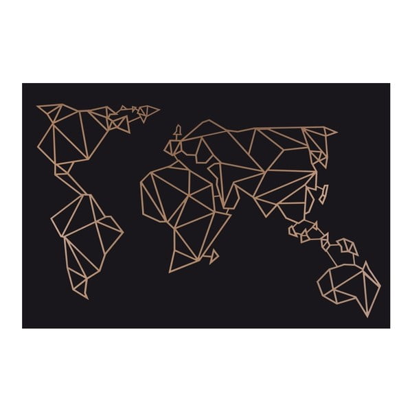 Kovová nástěnná dekorace v měděné barvě Homemania Decor World-image-2