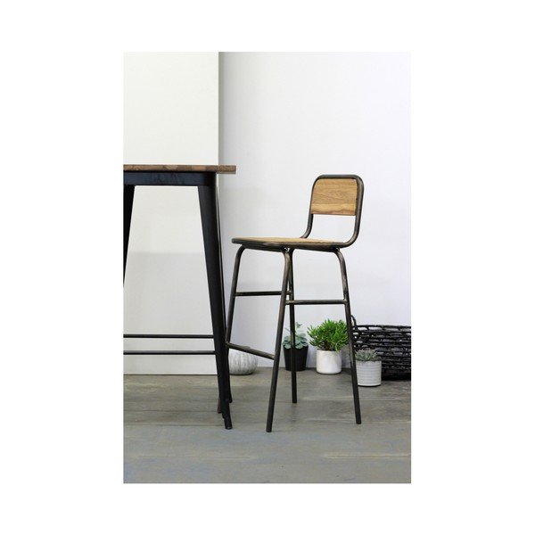 Barová židle z jilmového dřeva Red Cartel Scott-image-1