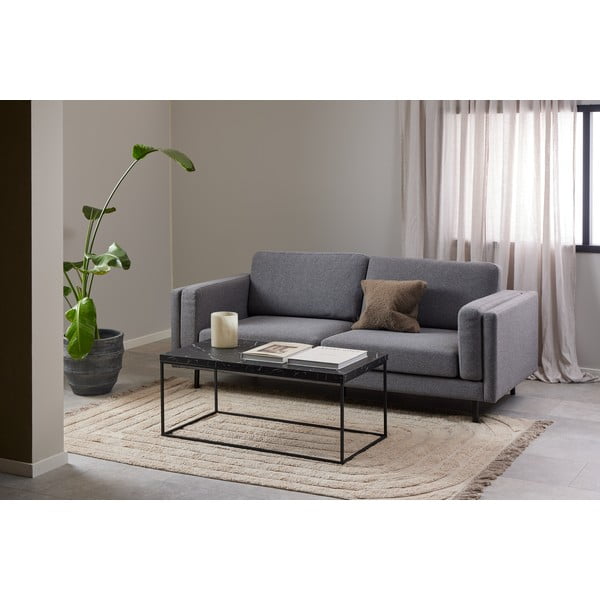 Черна масичка за кафе с плот от имитация на мрамор 55x110 cm Barossa – Actona-image-1