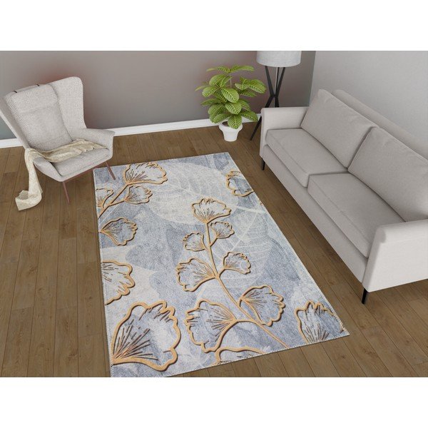 Сив и златист килим подходящ за пране 120x180 cm Dainty – Vitaus-image-1