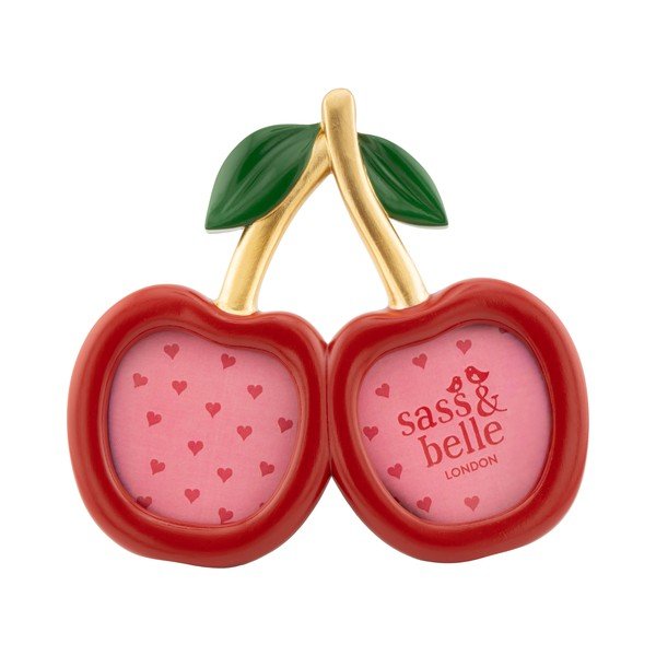 Червена стояща рамка от полирезин 17,5x15,5 cm Cherry – Sass & Belle