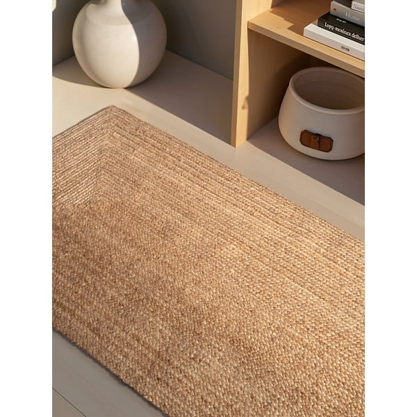 Двустранна ръчно изработена ютена пътека в естествен цвят 80x200 cm Sharmila Natural Brown – Hanse Home-image-3