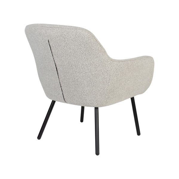 Бяло кресло от букле Dude – White Label-image-4