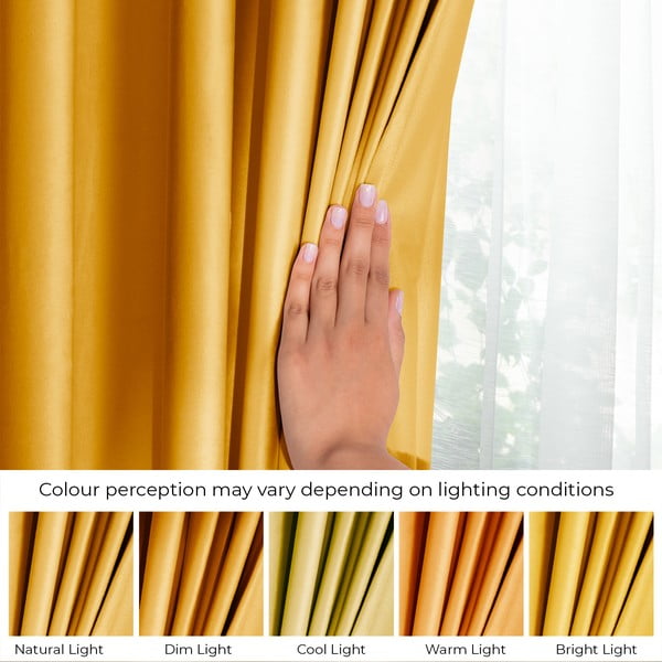 Жълто dimout перде 140x245 cm Eyelets – Restilo-image-4