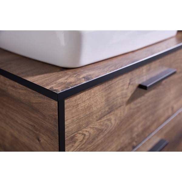 Кафяв висящ шкаф в дъбов декор без мивка 71x51 cm Set 374 - Pelipal-image-4