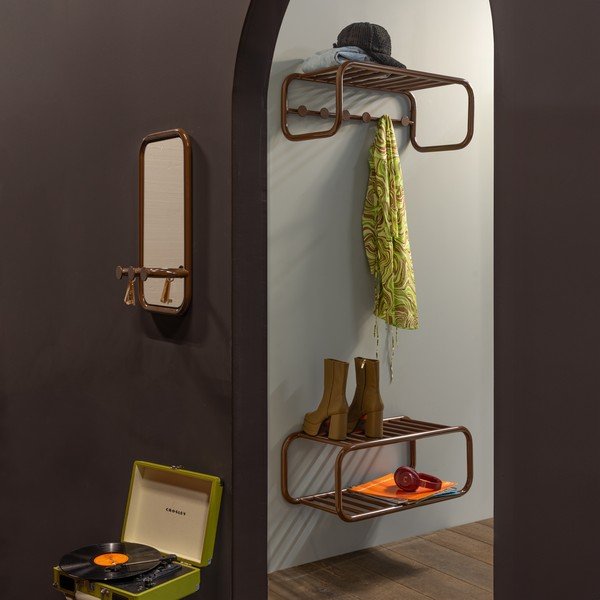 Тъмнокафява метална висяща стойка за обувки 72x28x35 cm Retro – Spinder Design-image-1