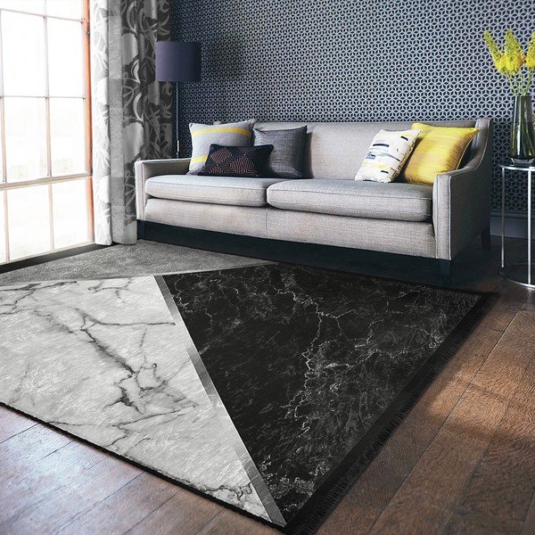 Бяло-черен килим 80x150 cm - Mila Home-image-2