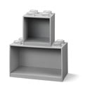Комплект от 2 детски сиви стенни рафта Brick - LEGO®